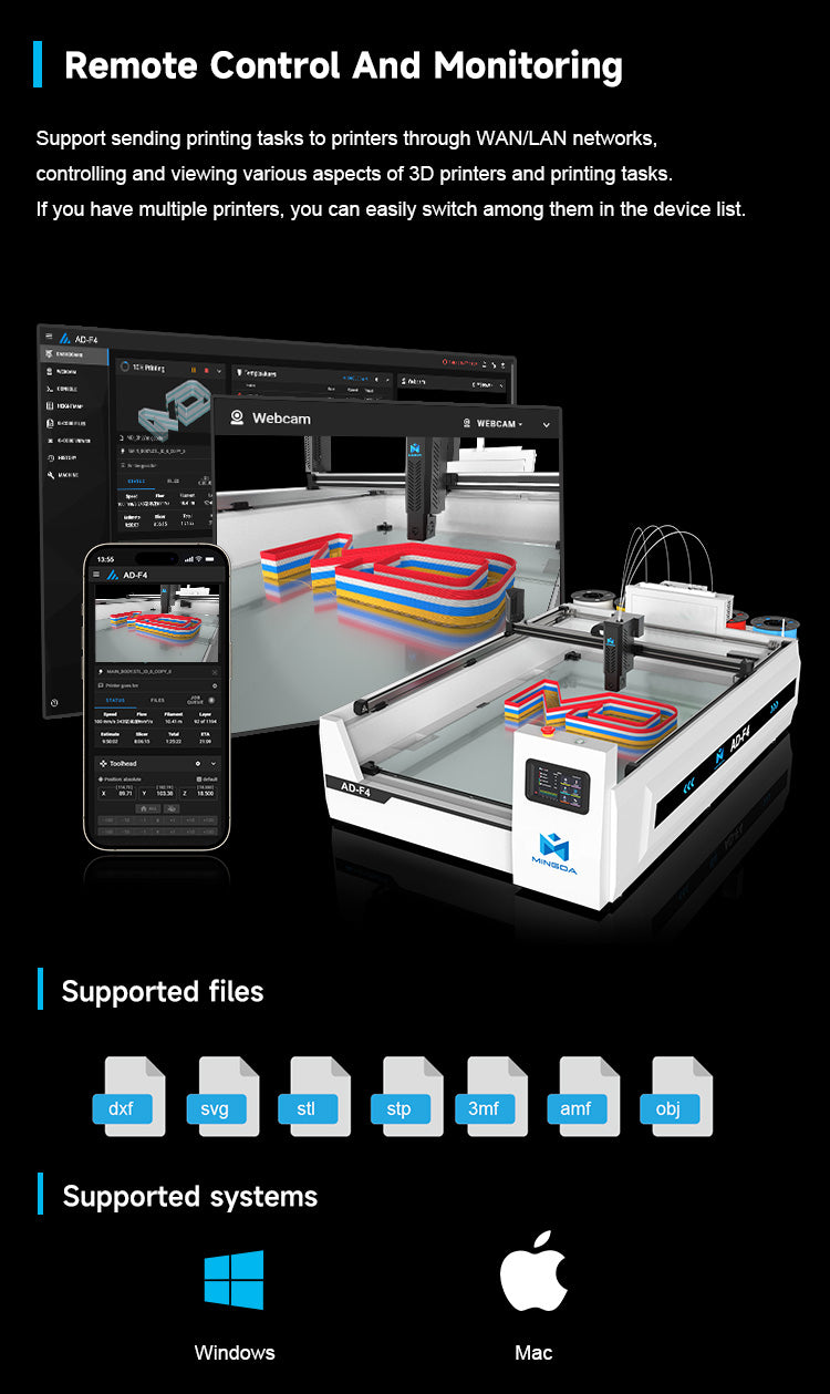 Mingda AD-F4 Quad-Color Signage 3D Printer