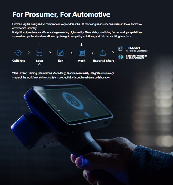 Einscan Rigil - Wireless 3D Scanner