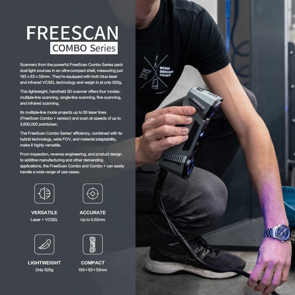 Freescan Combo+ - Metrology Grade 3D Scanner