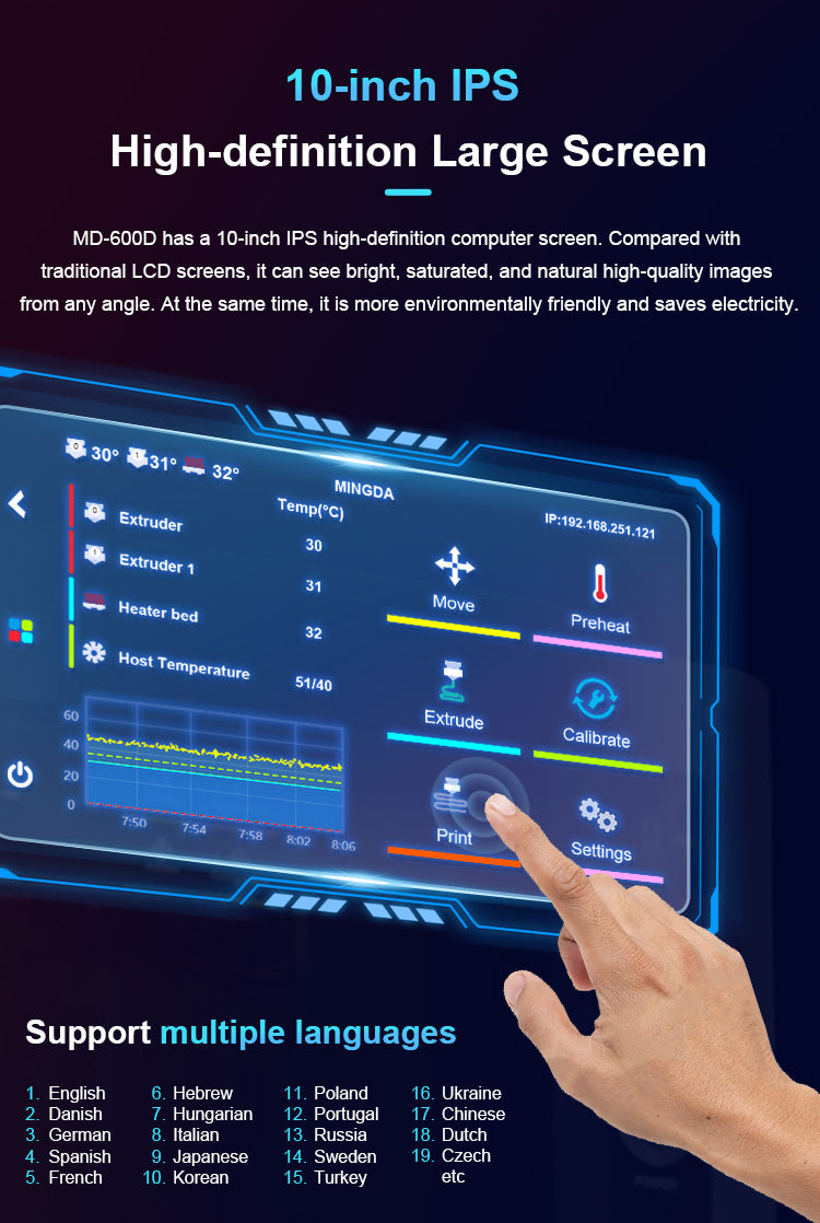 Mingda MD-600D Dual Extrusion Large Format 3D Printer